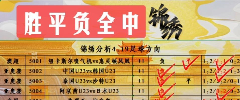 探索北单胜平负比分的投注策略与技巧